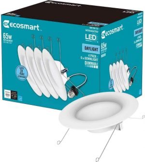 EcoSmart 5/6 in. Daylight Integrated LED Recessed