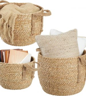 Round Woven Storage Baskets (3)