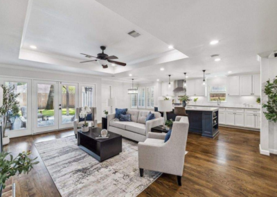 Living room after professional vacant home staging in Houston, Texas